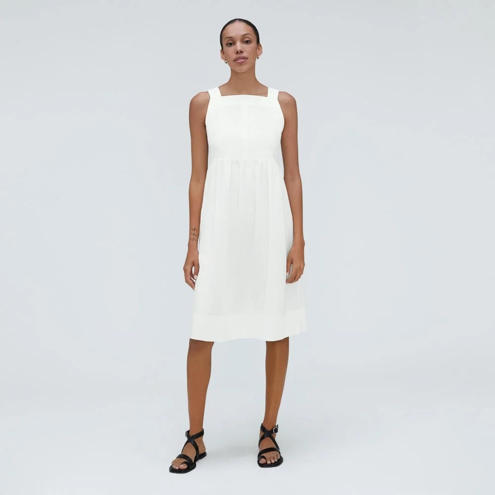 The Seersucker Midi Dress | White (3)