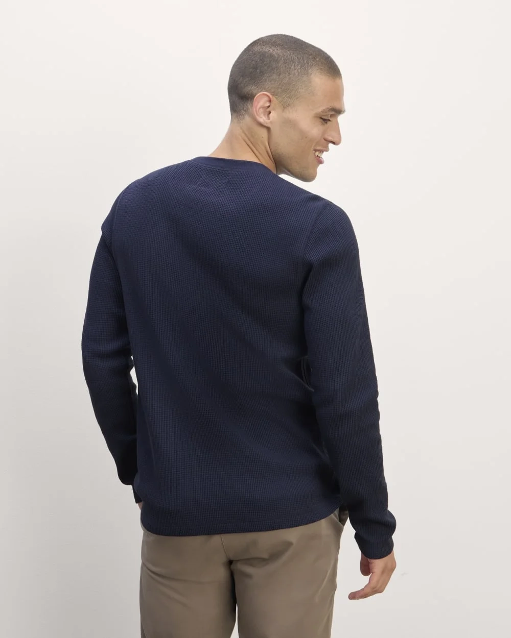 The Waffle Long-Sleeve Crew | Navy (4)