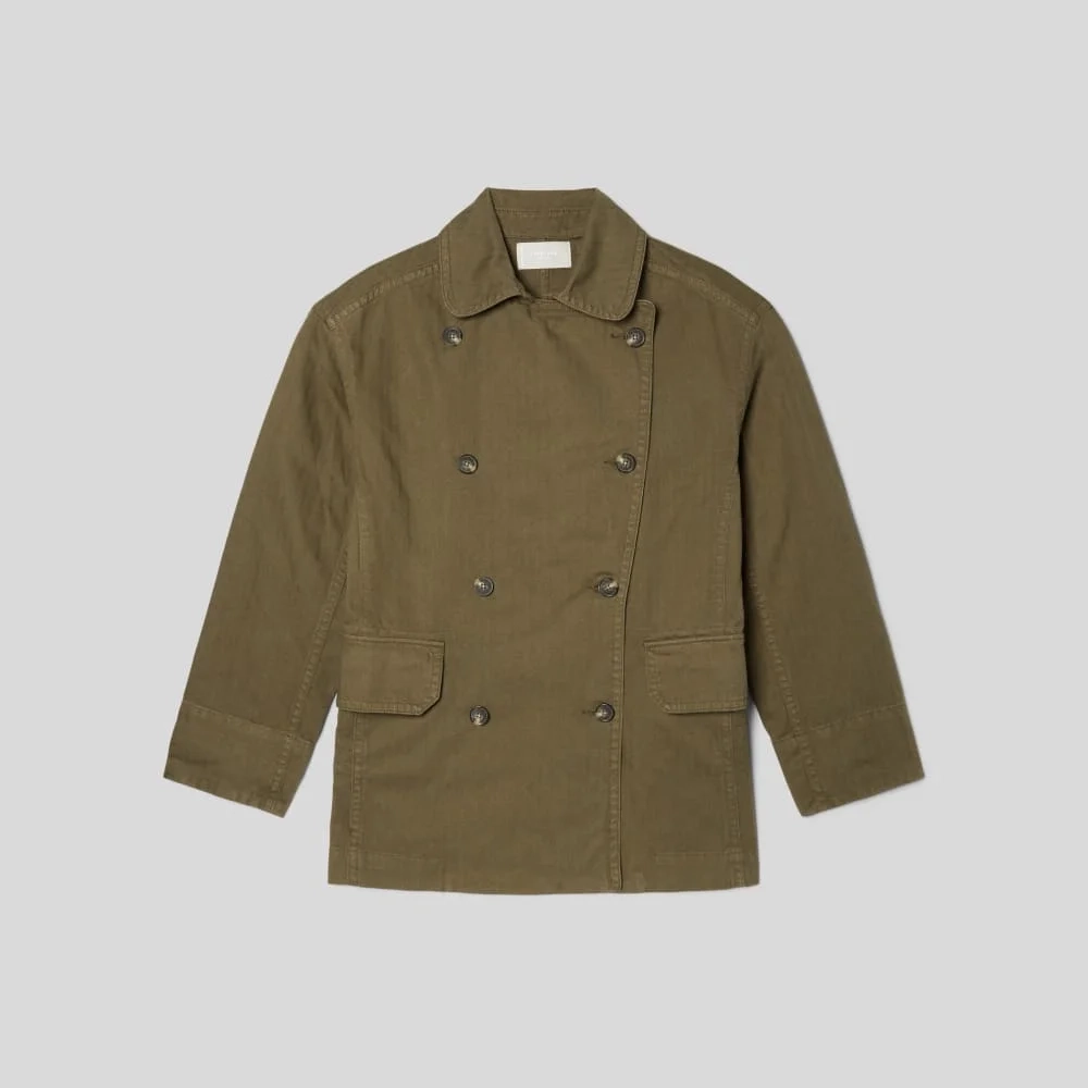 The Organic Cotton Herringbone Jacket | Beech (4)