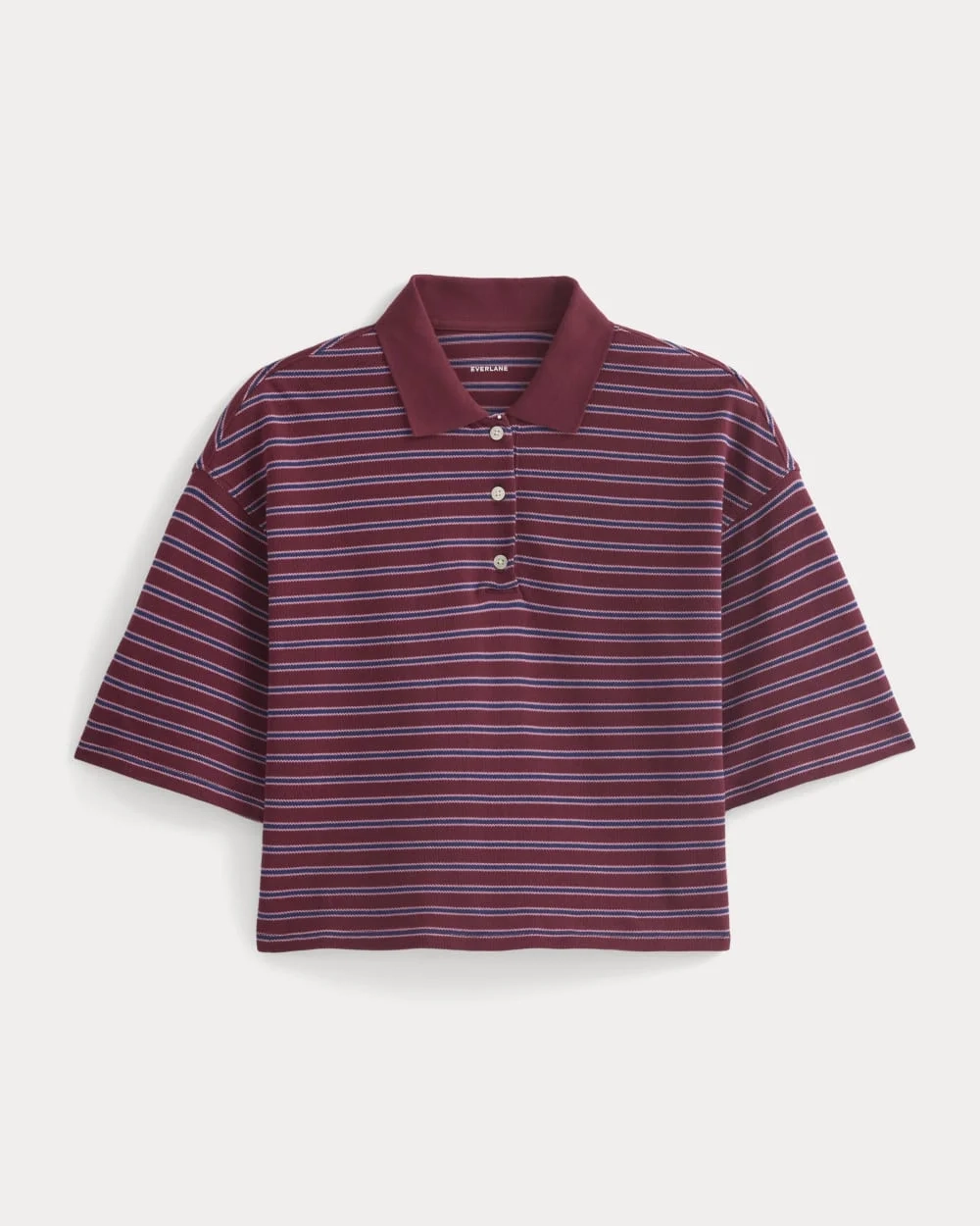 Pique Boxy Polo | Pomegranate/Heather Rose/Estate Blue (5)