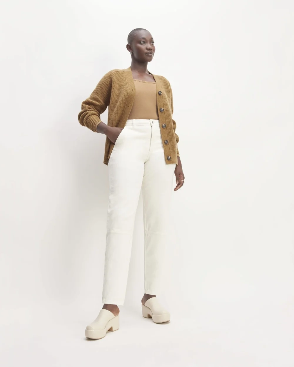 The Felted Merino Cardigan | Deep Camel (4)