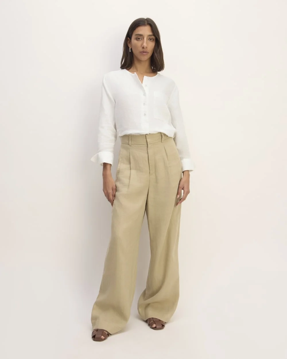 The Popover Shirt in Linen | White (6)