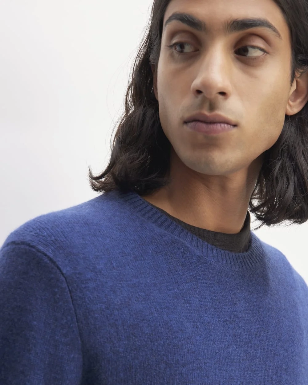 The Premium Merino Crew Neck Sweater | Bellwether Blue Heather (2)