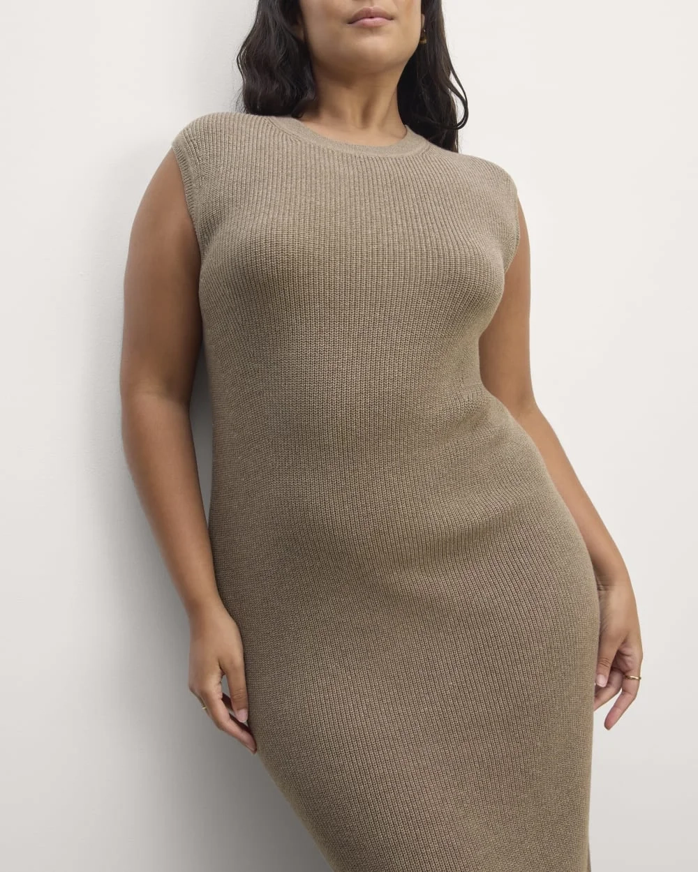 The Midi Dress in Everyday Cotton | Heather Taupe (4)