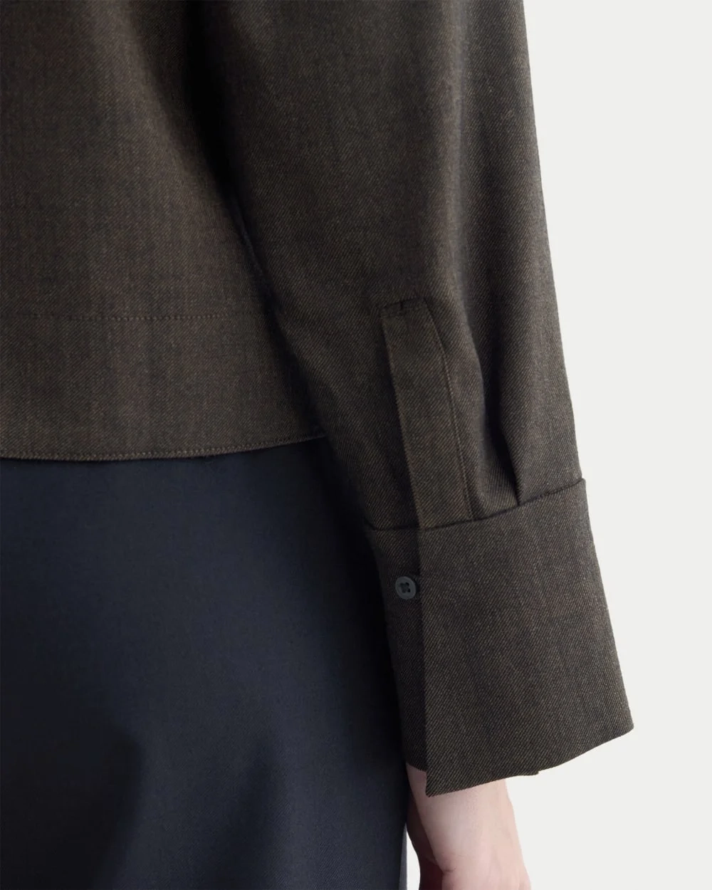 Overshirt in Tailor Twill | Heathered Fudge (5)