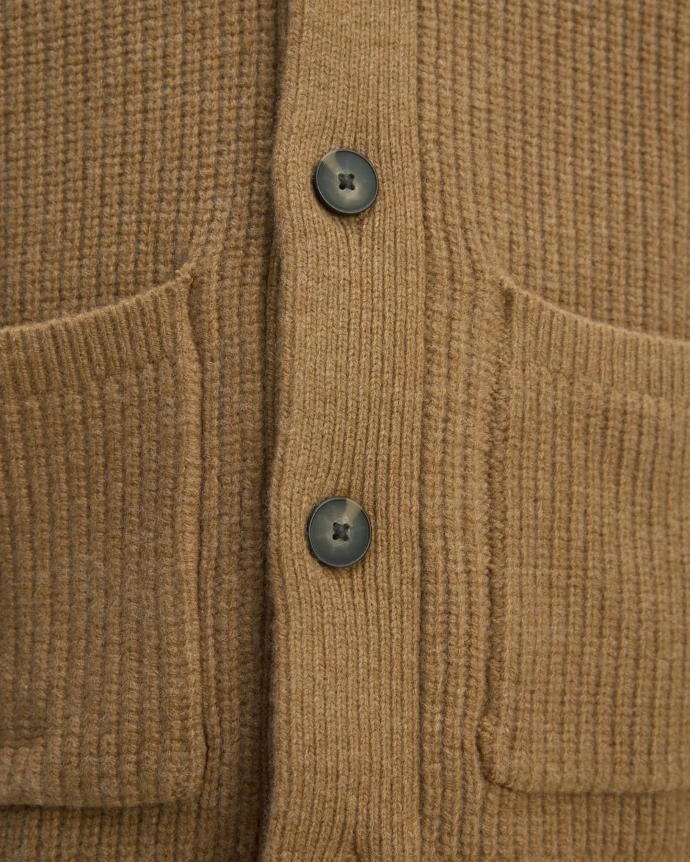 The Felted Merino Shawl Collar Cardigan | Deep Camel (6)