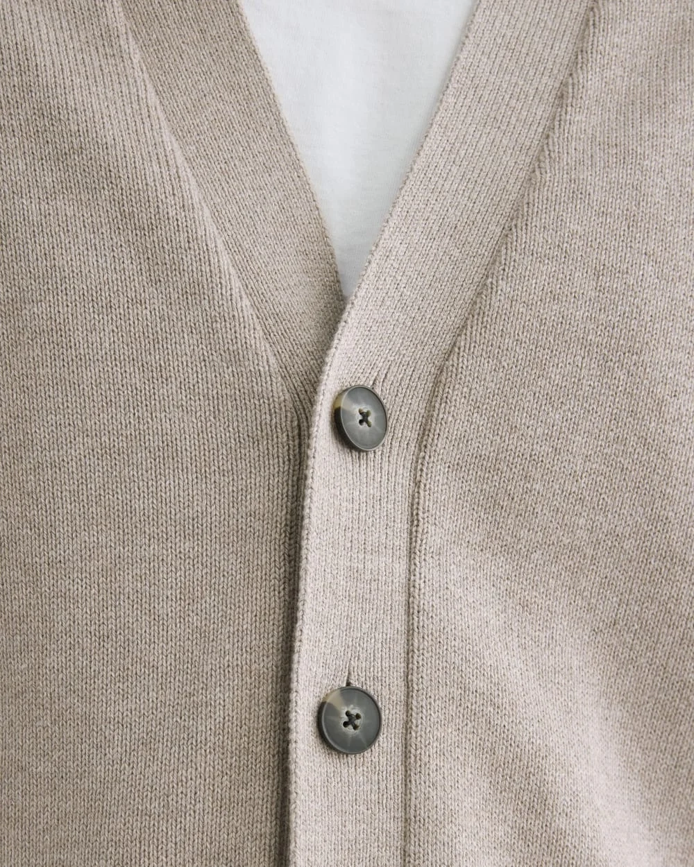 The Classic Cardigan in Everyday Cotton | Heathered Oatmeal (5)