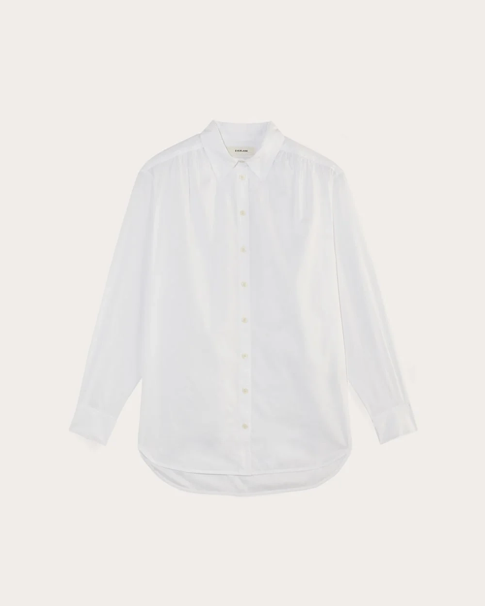 The Gathered Shirt in Silky Cotton | White (4)