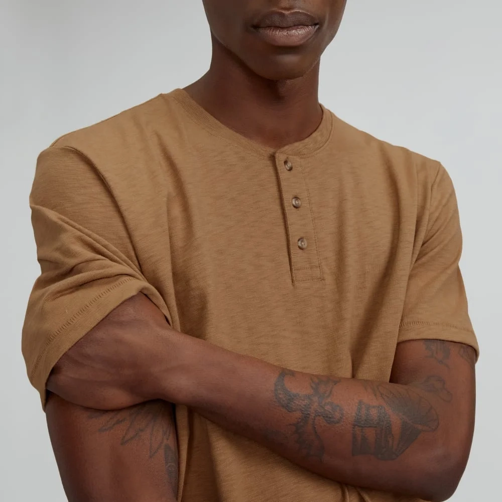 The Cotton Slub Henley | Toasted Coconut (4)