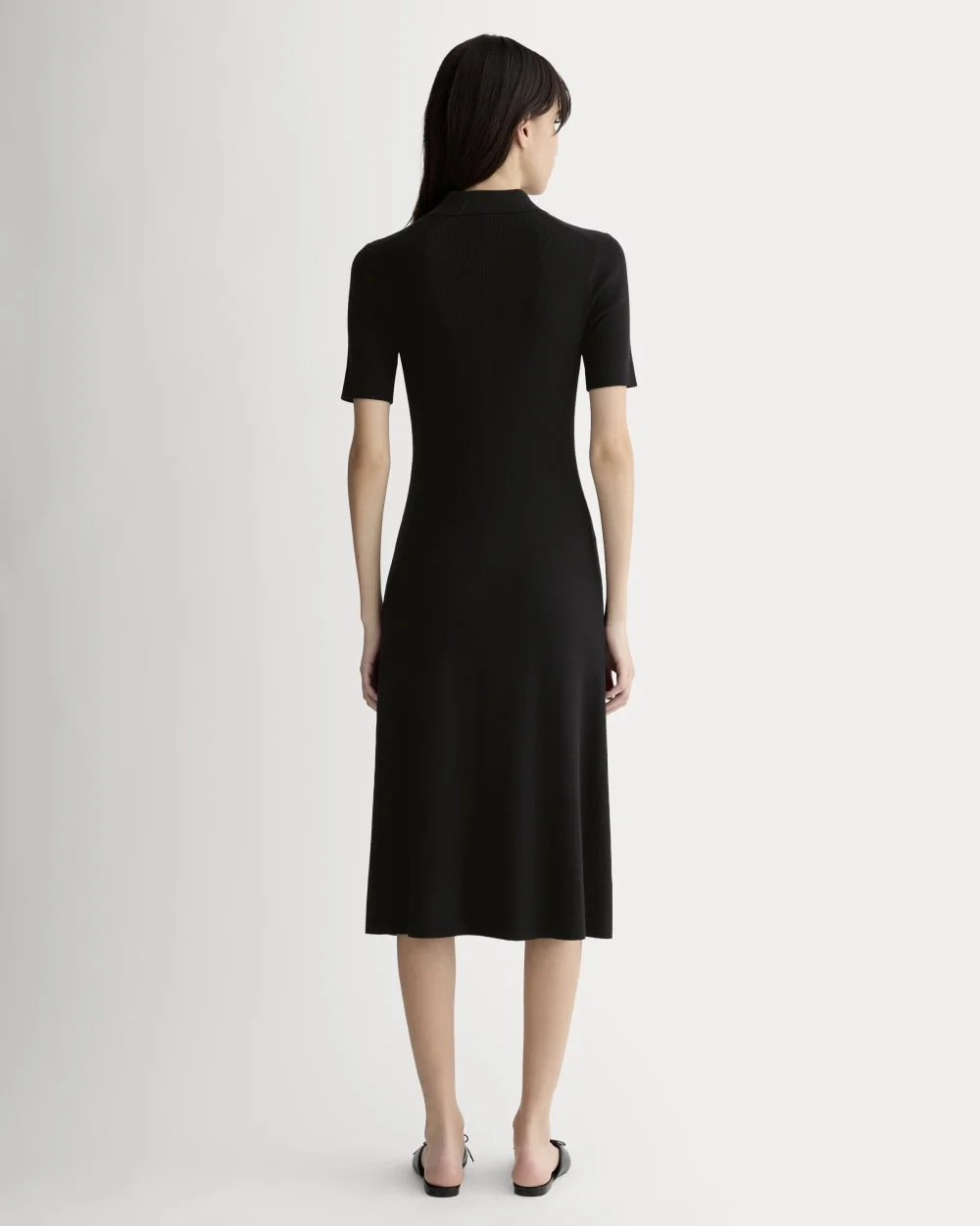 The Knit Polo Dress | Black (5)