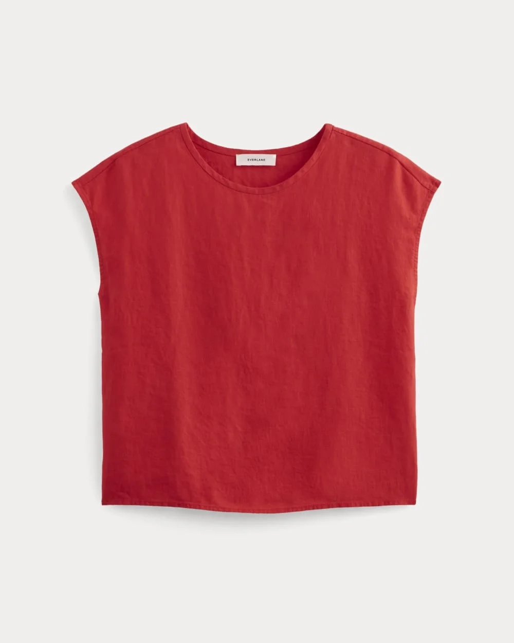 The Muscle Top in Linen | Classic Red (6)
