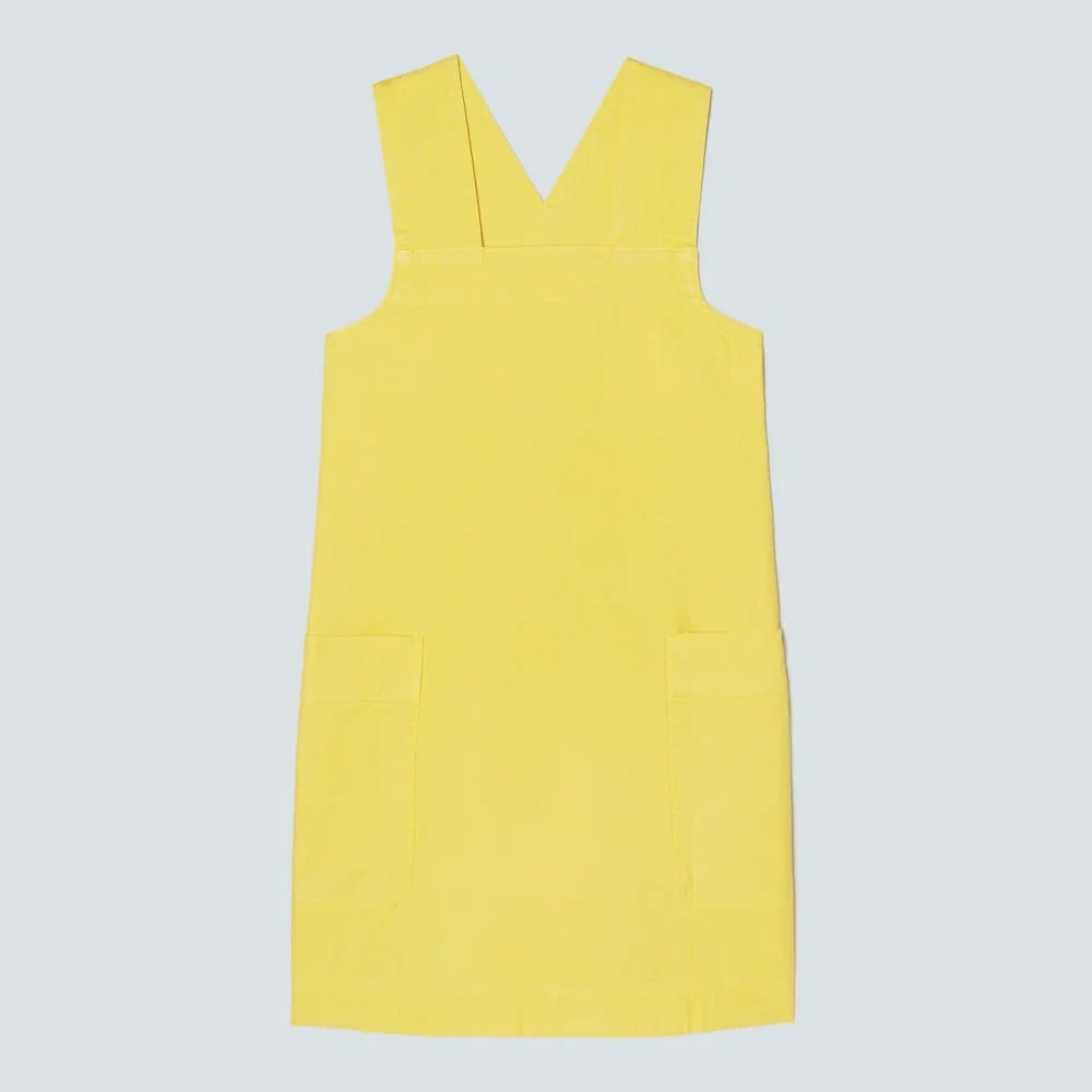 The Cross-Back Apron Mini Dress | Lemon