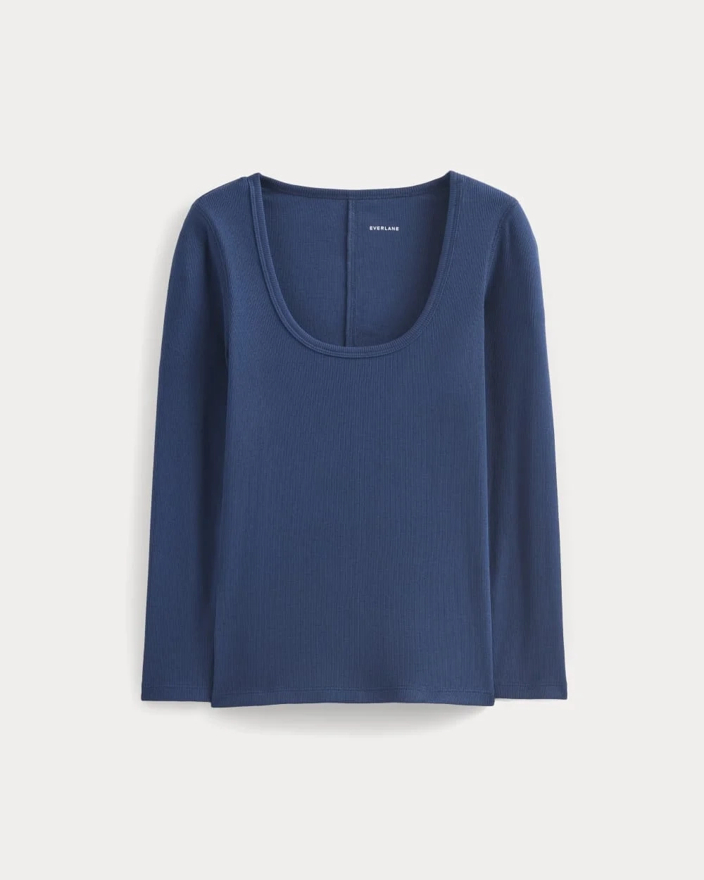 Luxe Rib Deep U-Neck Top | Estate Blue (5)