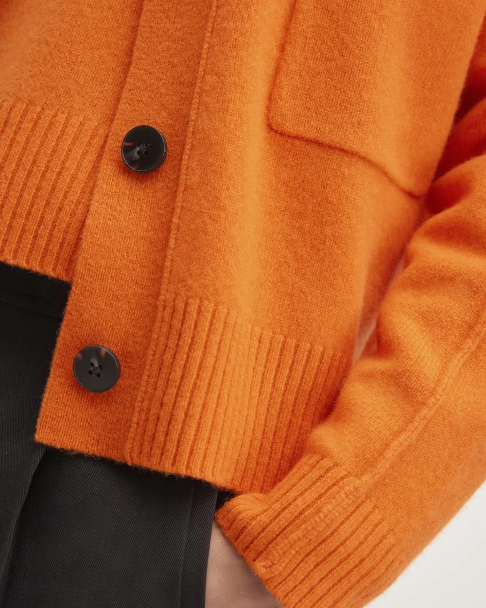 The Good Merino Wool Cardigan | Orange (6)