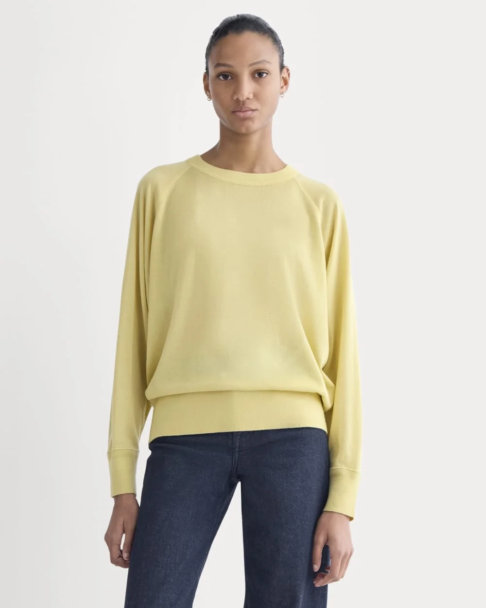 Raglan Sweater in Ultrasoft Merino | Double Cream