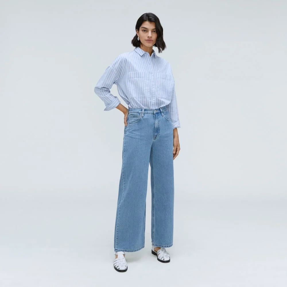 The Boxy Oxford | Sky / White (6)