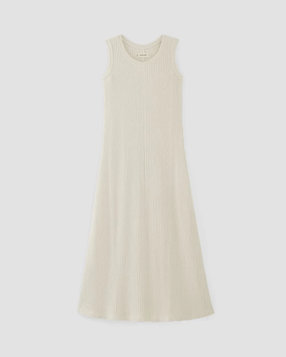 The Rib-Knit A-Line Tank Dress | Bone (4)