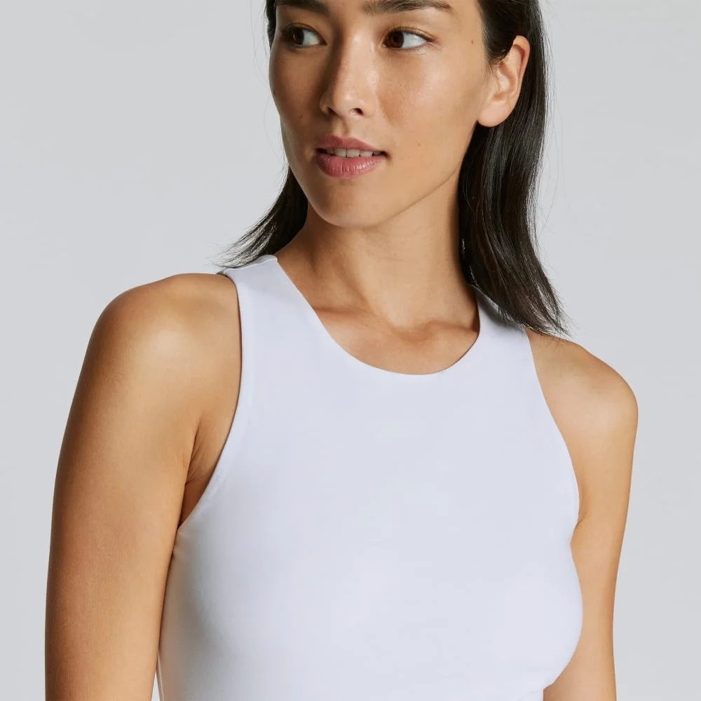 The Cutaway Tank Bodysuit | White | Thong (6)