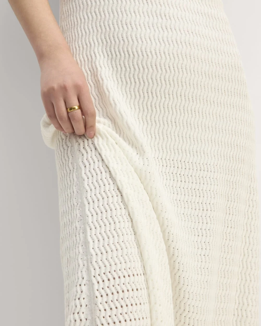 The Crochet Knit Tank Dress | Bone (5)