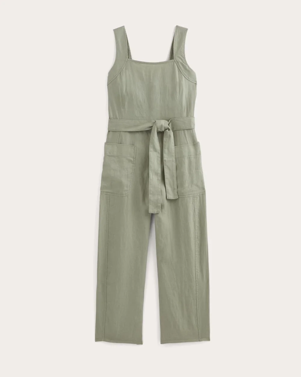 The Utility Coverall in Linen | Seagrass (3)