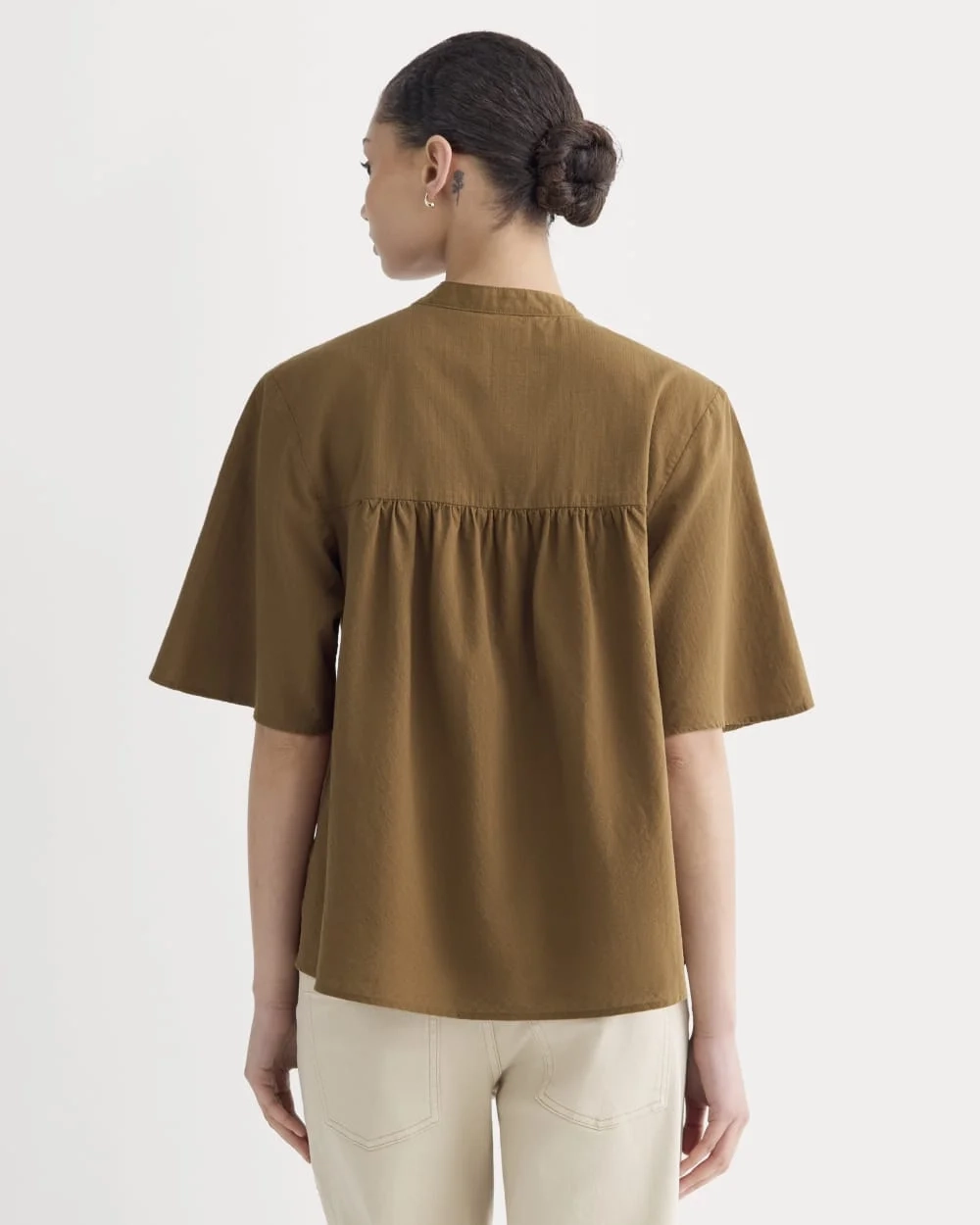 The Gauze Tie-Front Shirt | Toffee (5)