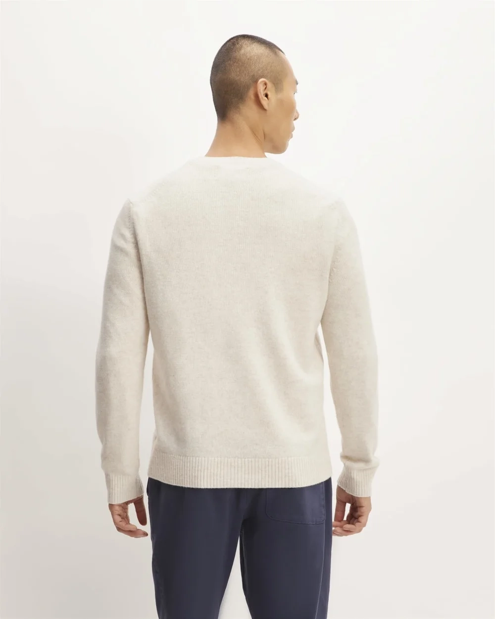 The Premium Merino Crew Neck Sweater | Heathered Oat (6)