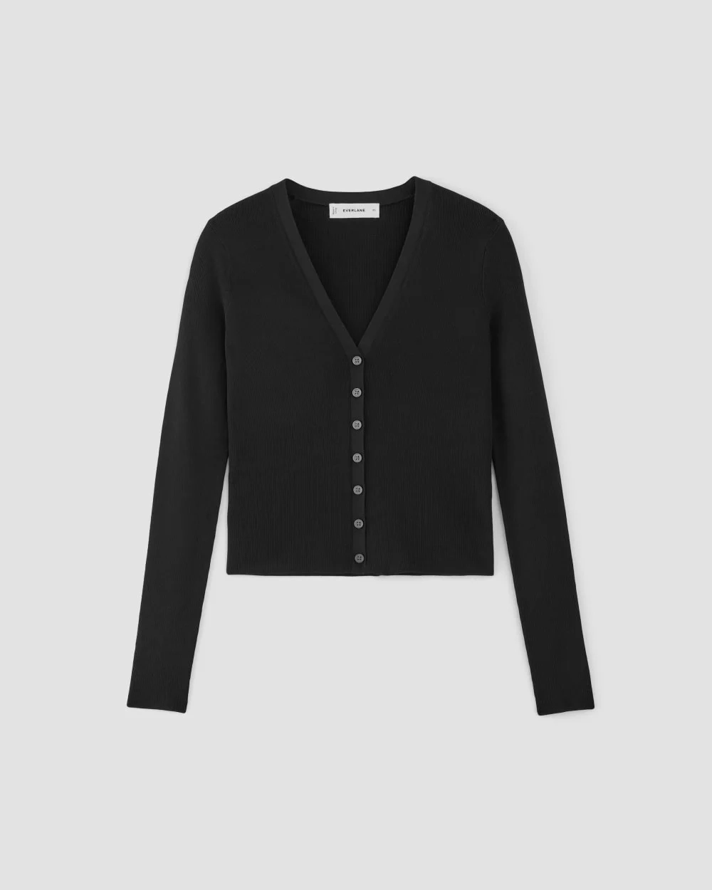 The Viscose Knit Cardigan | Black (6)