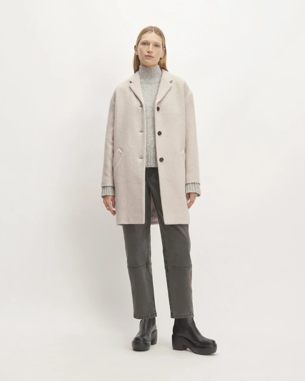 The Italian ReWool® Cocoon Coat | Oat (4)