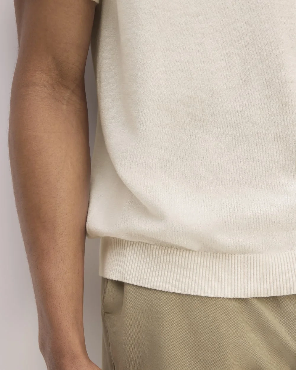 The No-Sweat Polo | Heathered Canvas (5)