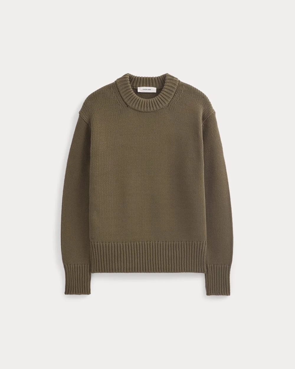 Oversized Cocoon Crew in Elevated Cotton | Beech (5)