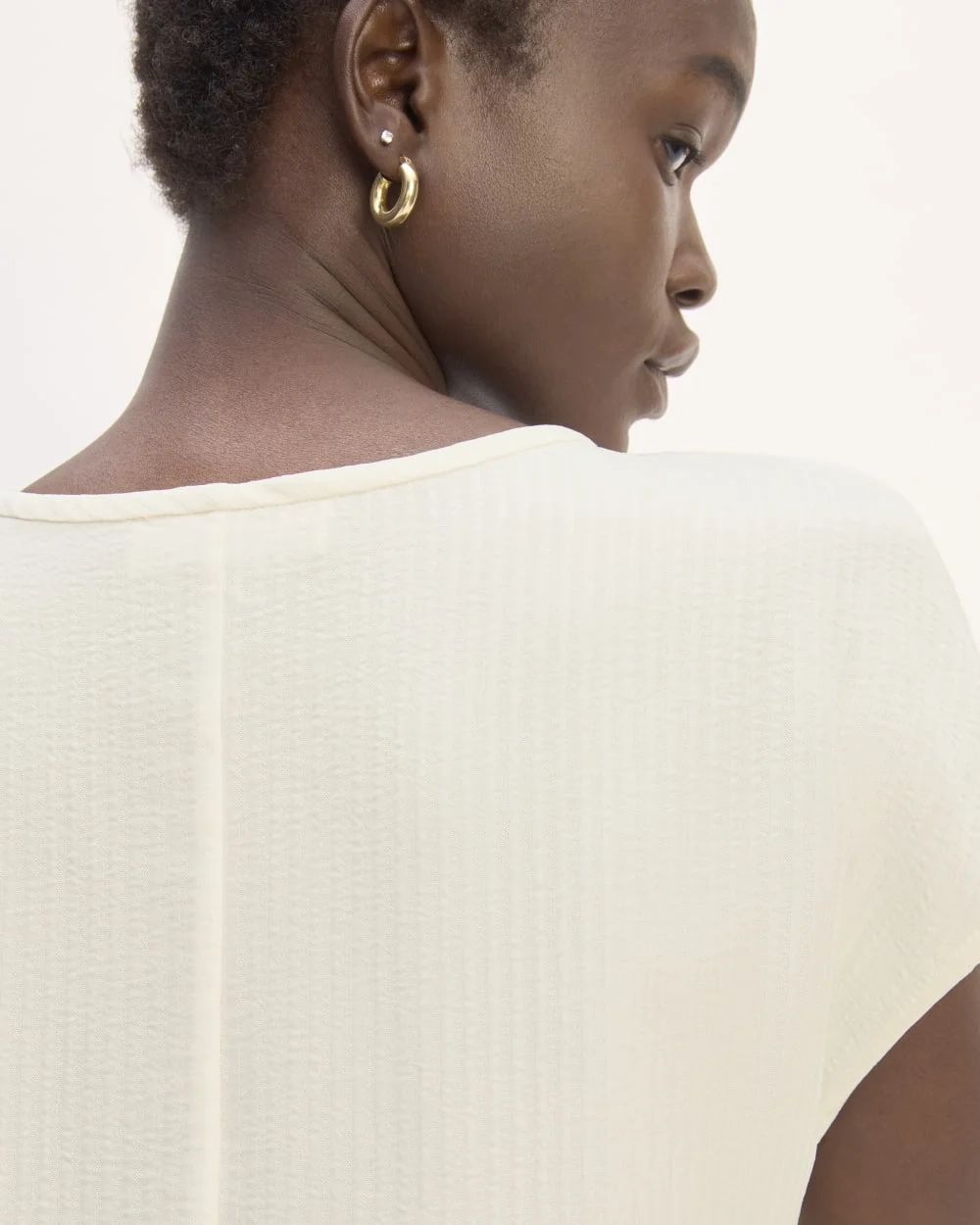 The Mini Jacquard Stripe Top | Bone (5)