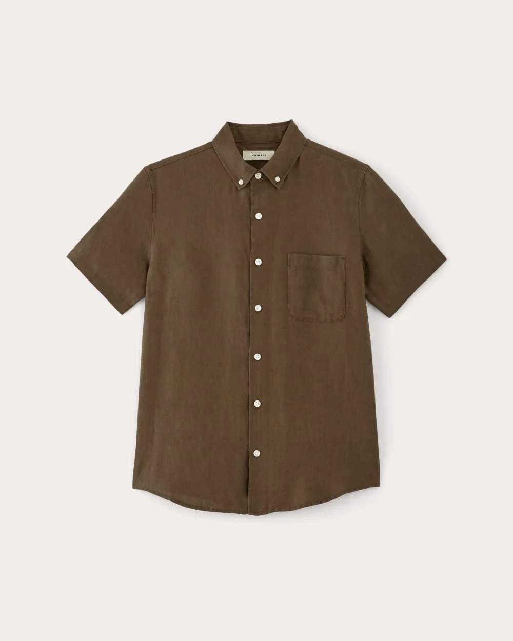 The Classic Short-Sleeve Shirt in Linen | Cocoa (5)
