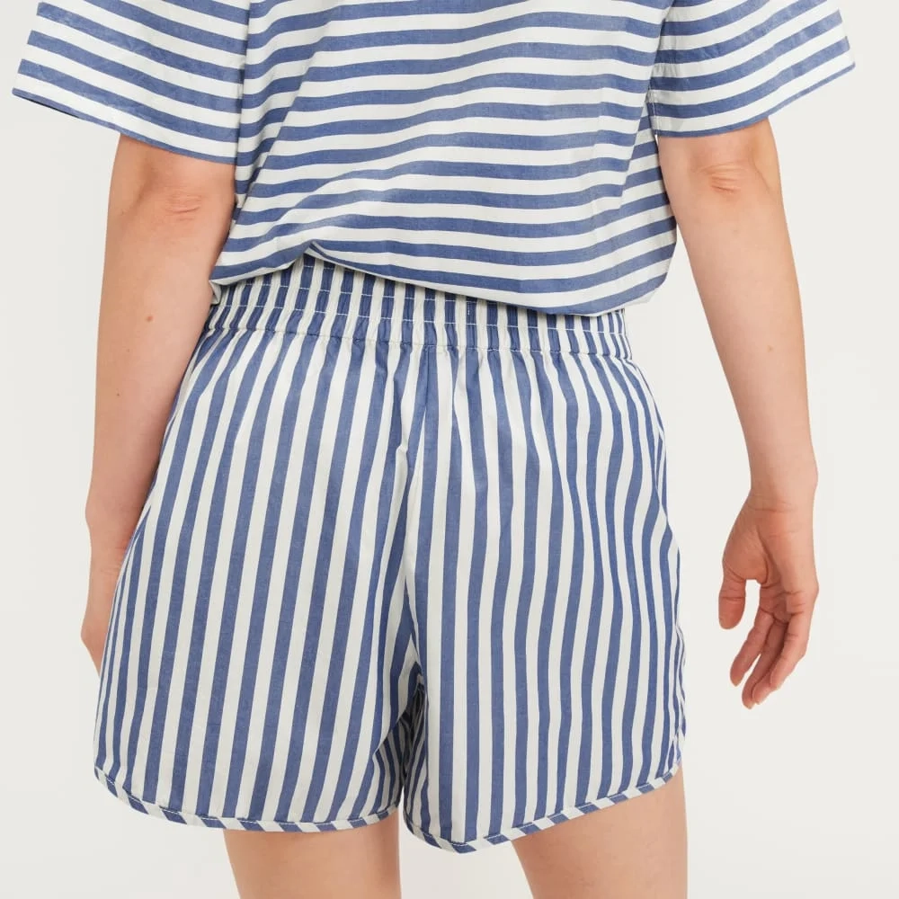 The Poplin Boxer Short | Mazarine Blue / Bone (5)