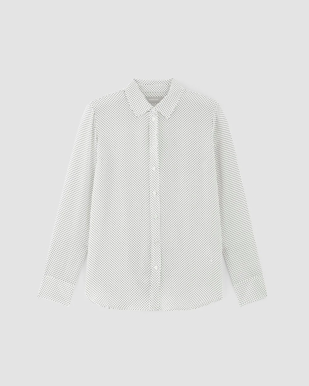 The Must-Have Shirt in Washable Silk | Bone / Black Polka Dot (4)