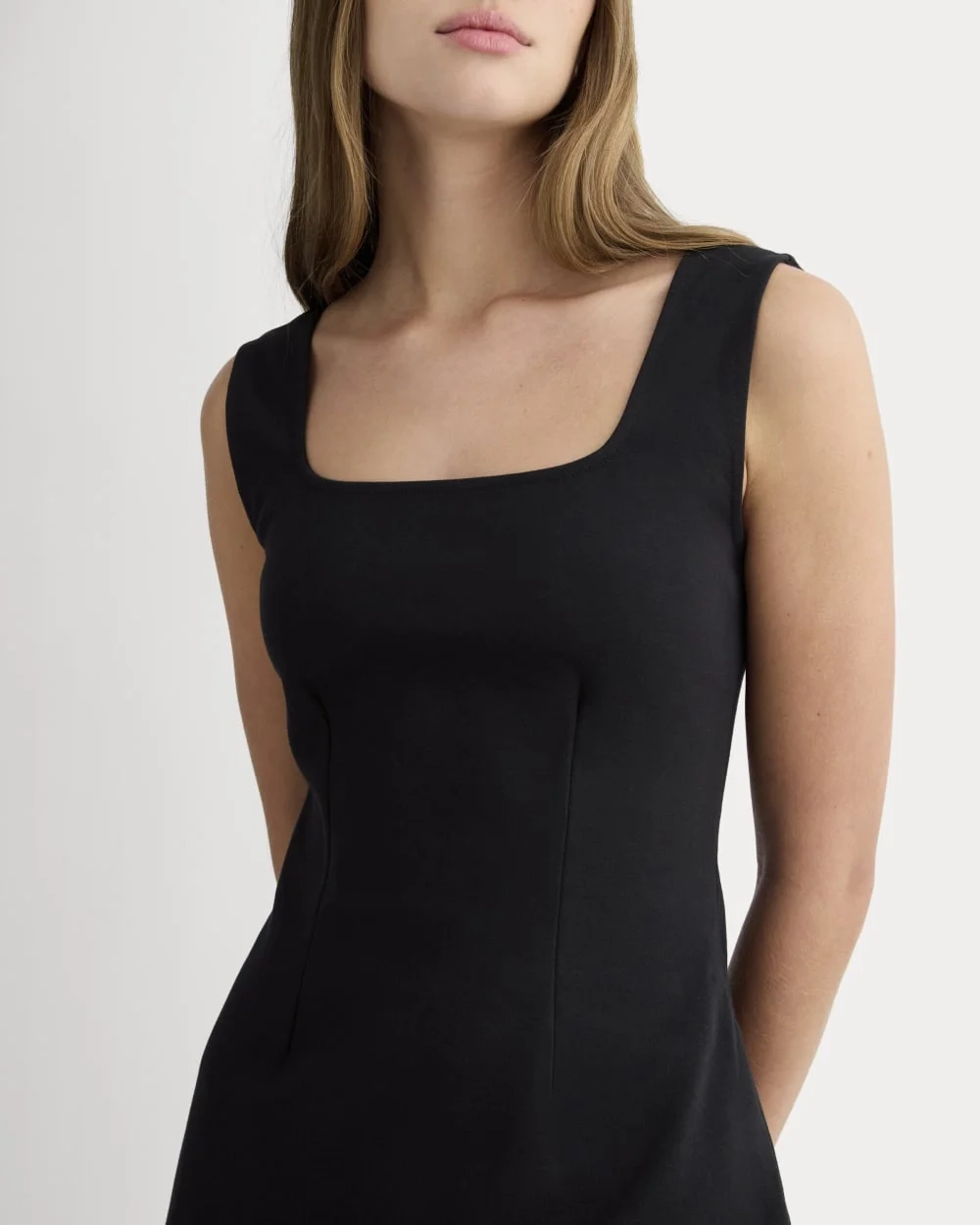 The Dream Square-Neck Dress | Black (4)