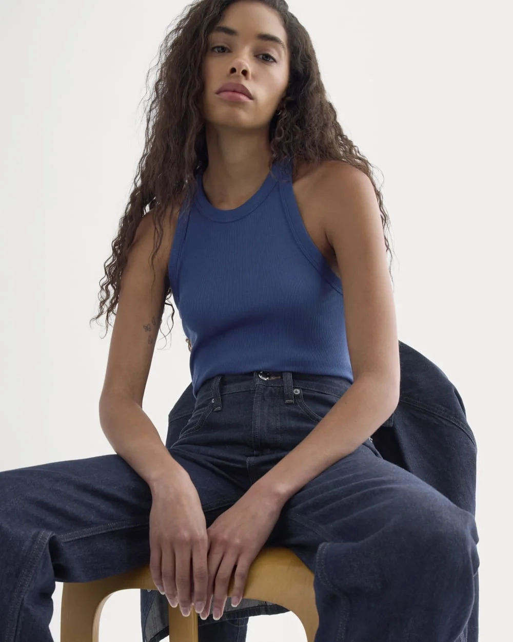 Luxe Rib Racerback Tank | Estate Blue (4)