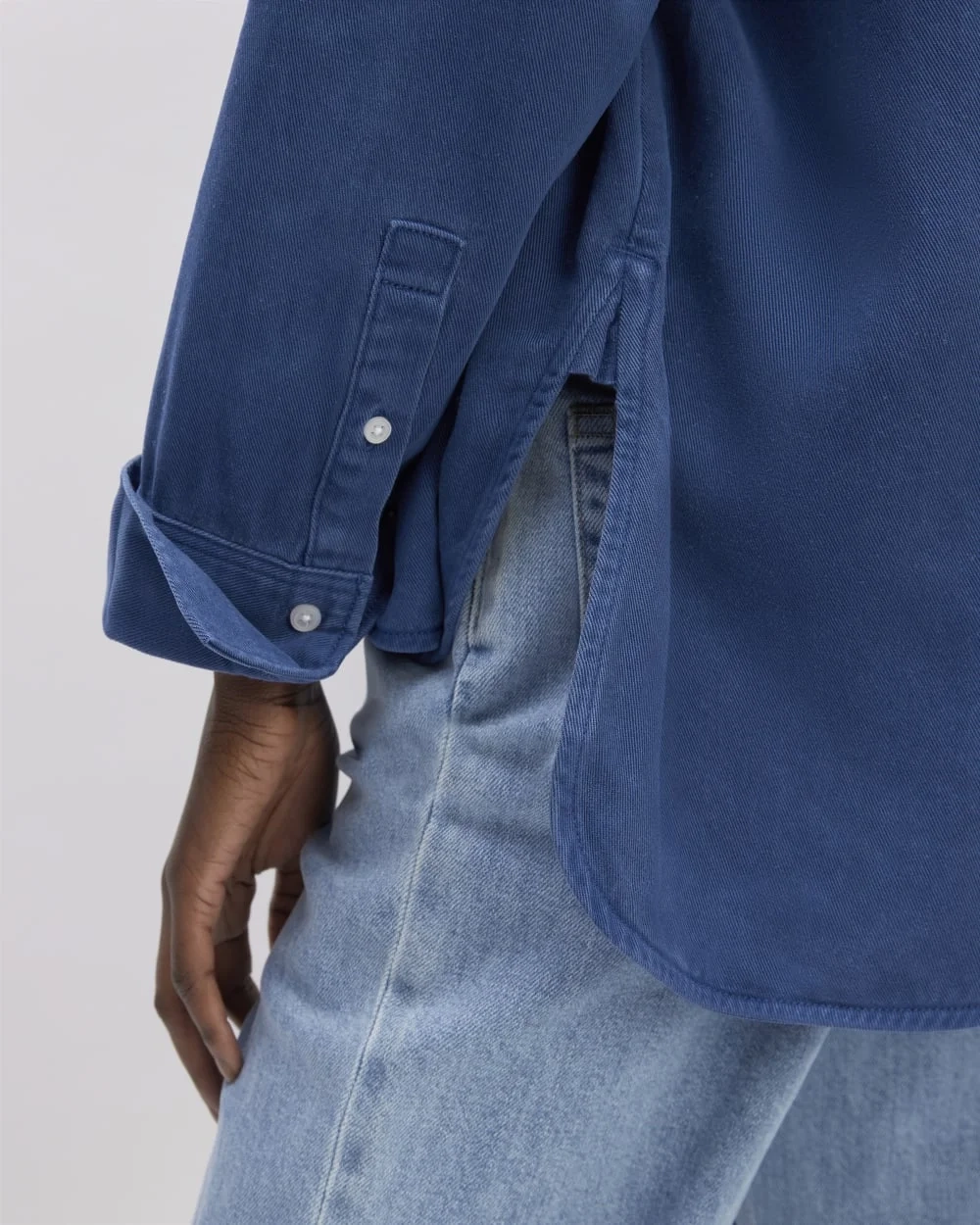 The Boxy Overshirt in Buttersoft | Bellwether Blue (3)