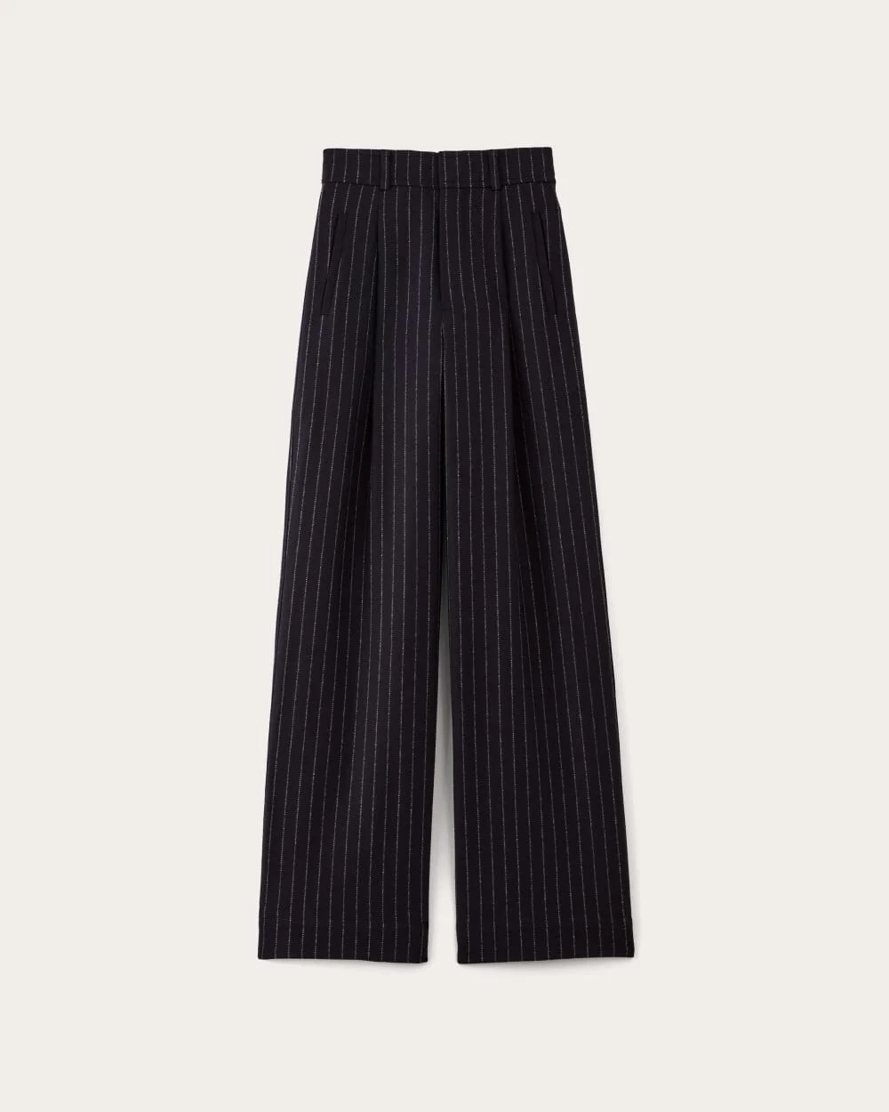 The Draper Pant in Wool | Navy / White (4)