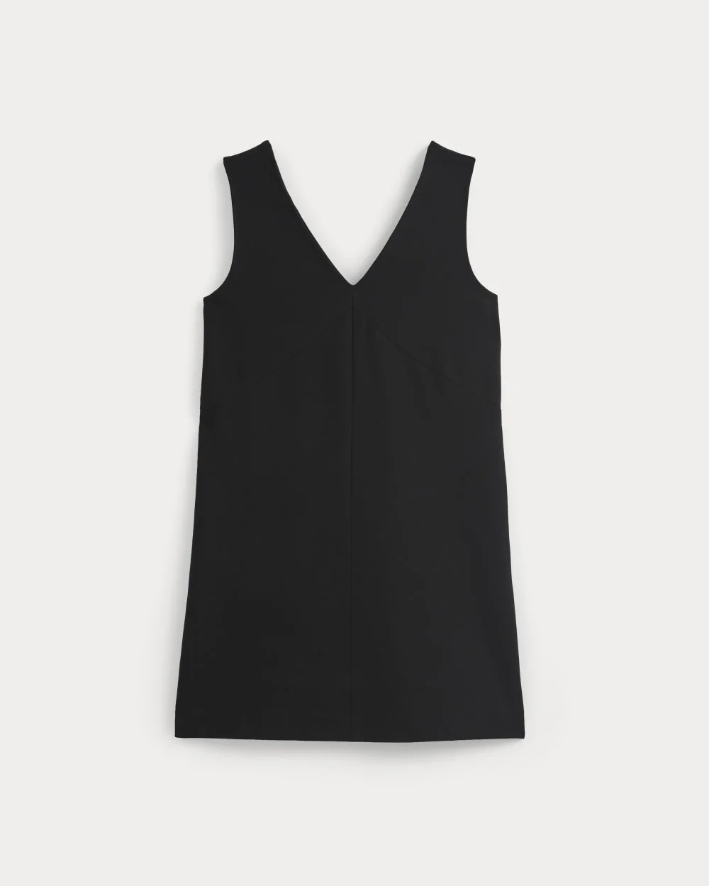 Ponte V-Neck Mini Dress | Black (4)