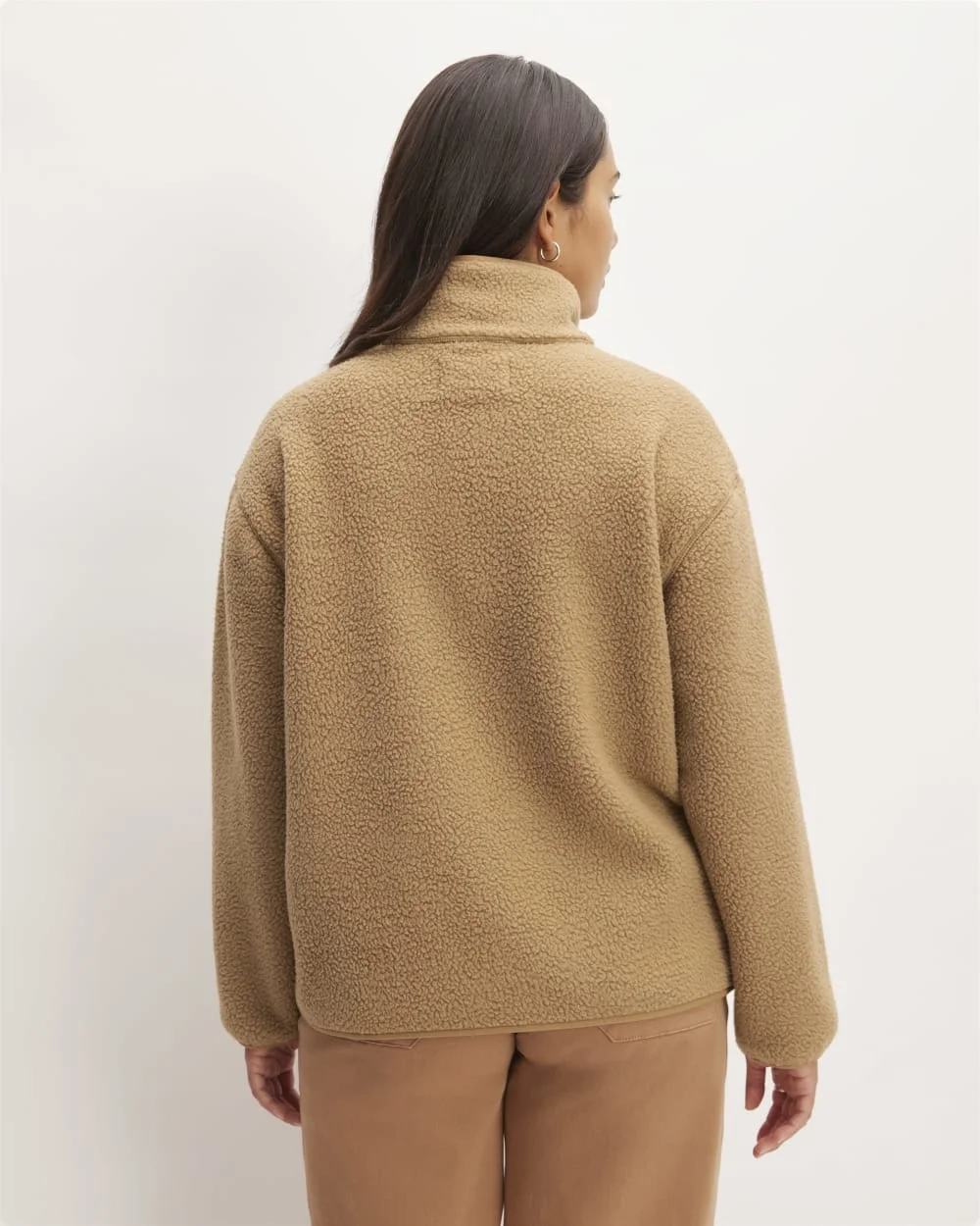 The ReNew Fleece Oversized Half-Zip | Tiger's Eye (3)