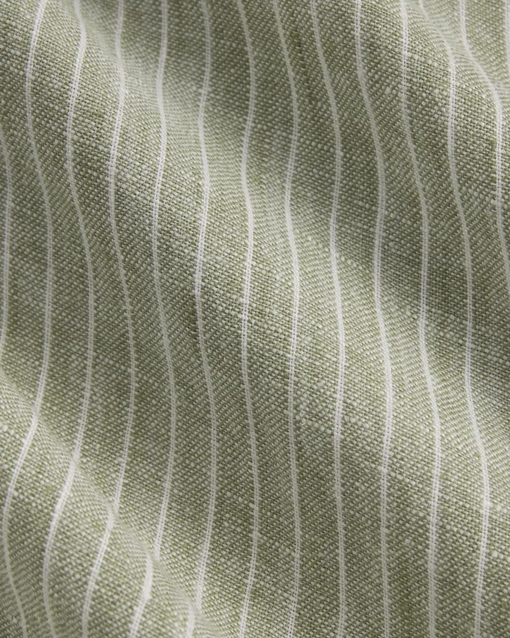 The Popover Dress in Linen | Oil Green / White (4)