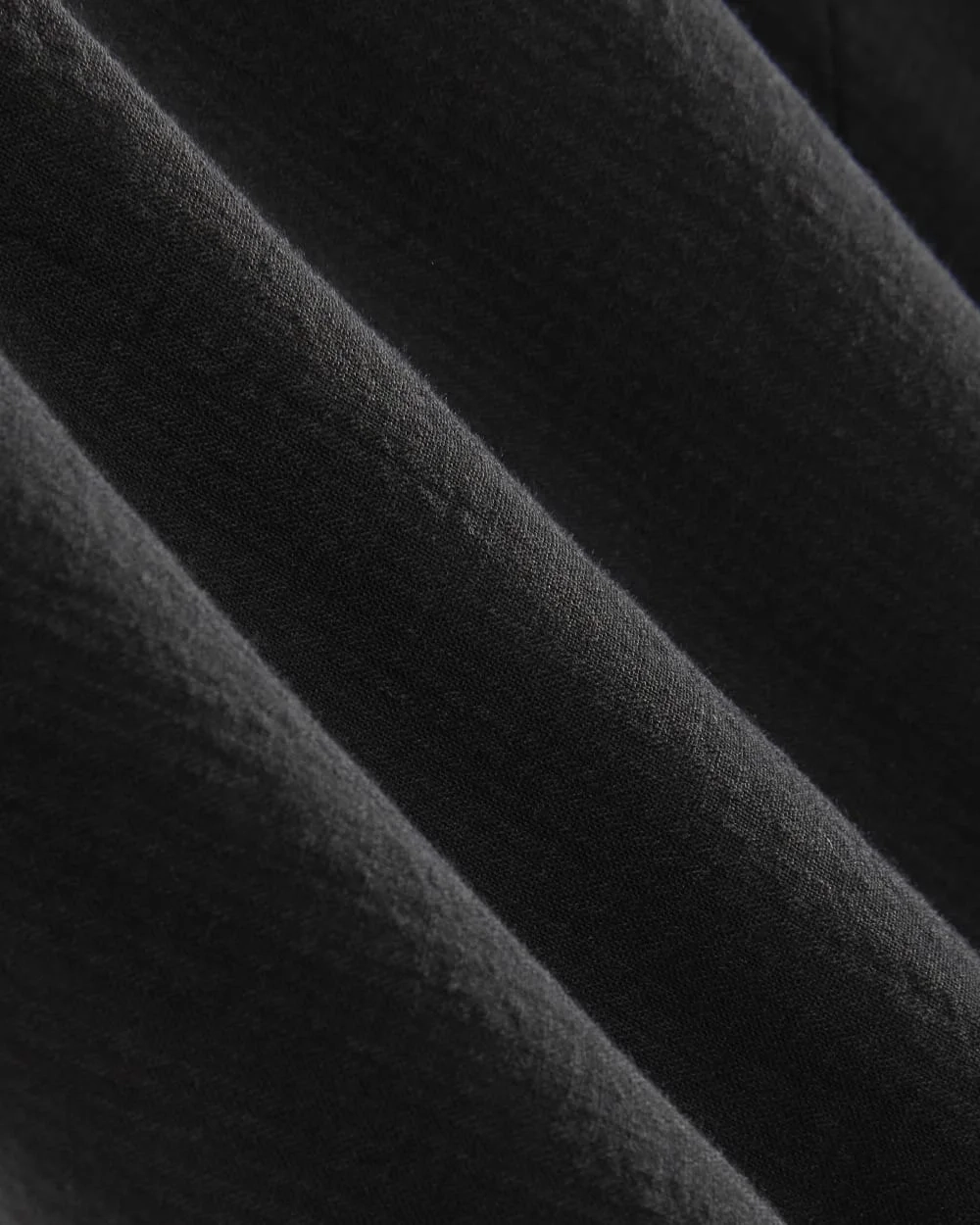 The Gauze Tie-Front Shirt | Black (6)