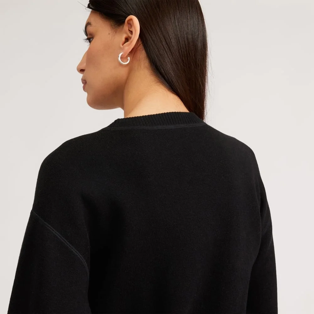 The Cotton-Merino Sweatshirt | Black (6)