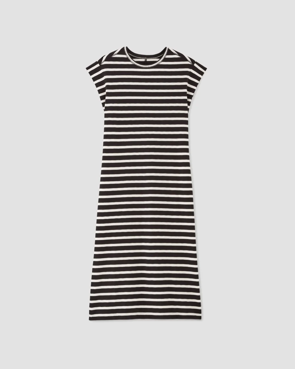 The Muscle Tee Midi Dress | Black / Bone (4)
