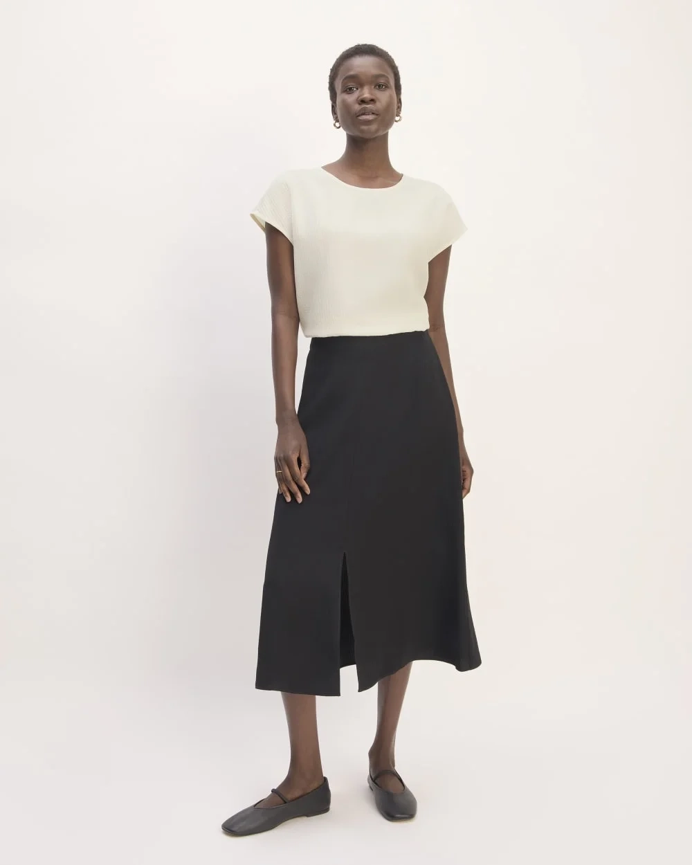 The Mini Jacquard Stripe Top | Bone (6)
