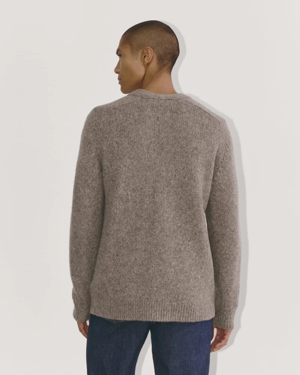 The Cloud Relaxed Cardigan | Taupe Melange (4)