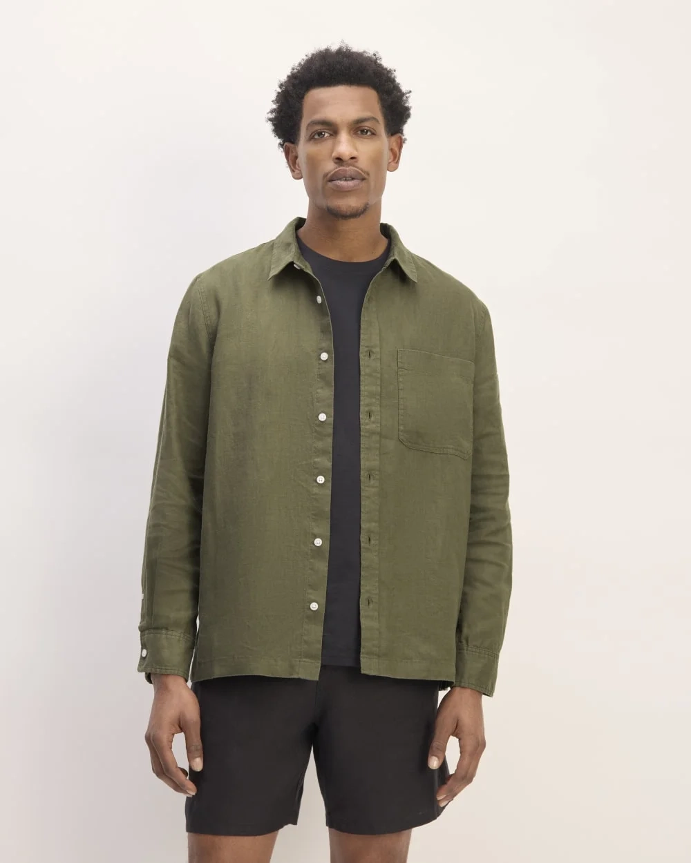 The Linen Straight Hem Shirt | Kalamata