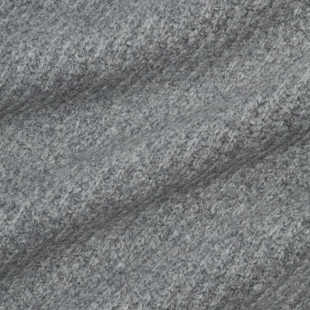 The Felted Merino Waffle-Knit Scarf | Mid Heathered Grey (3)