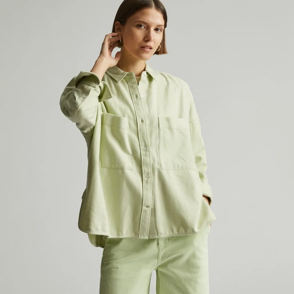 The Boxy Flannel | Seafoam Green