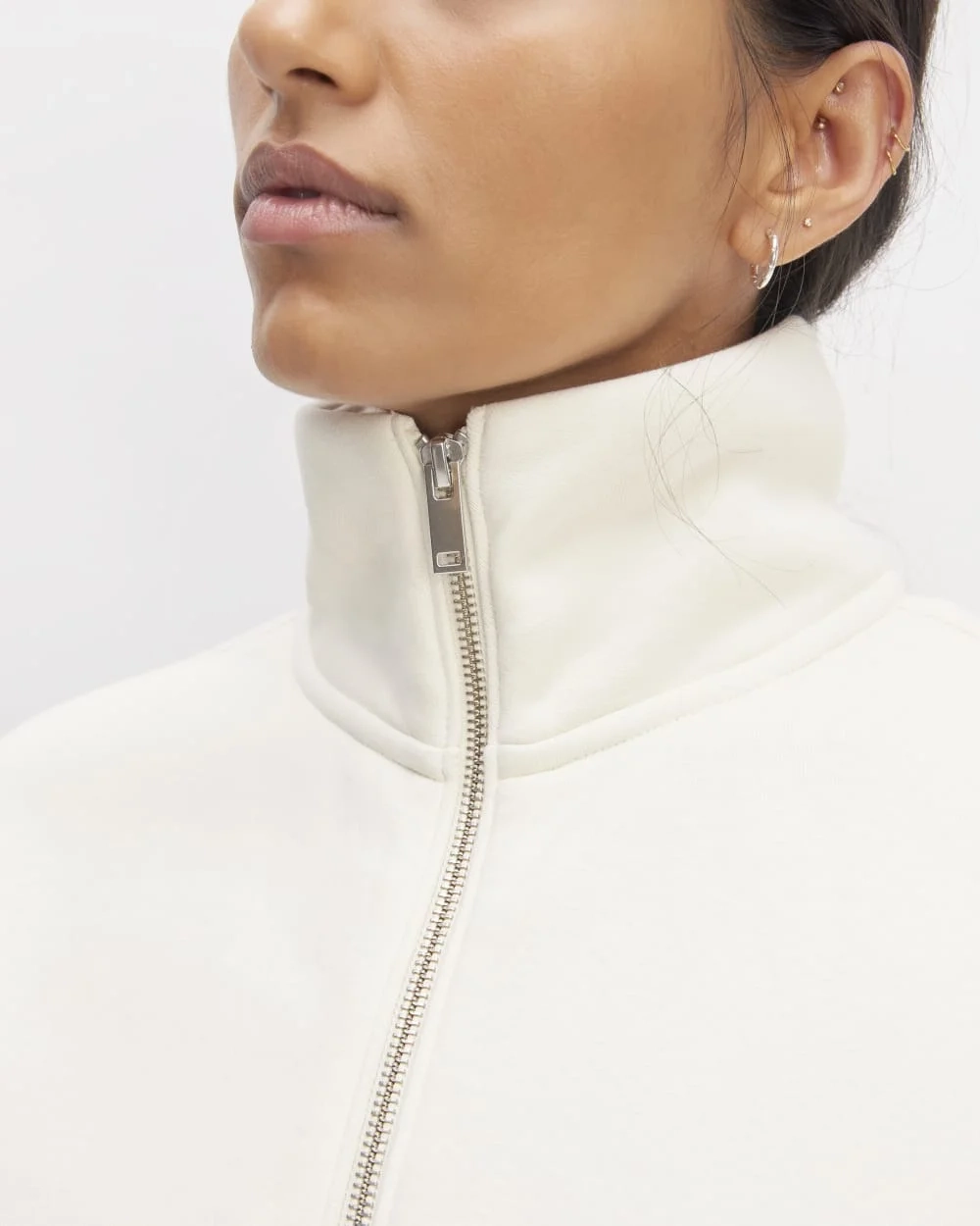 The ReTrack Half-Zip Sweatshirt | Bone (6)